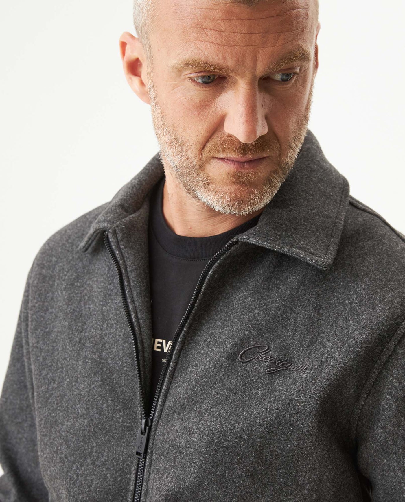 Men's Peach Touch Aviator Jacket in Polyester, Mariner - 4