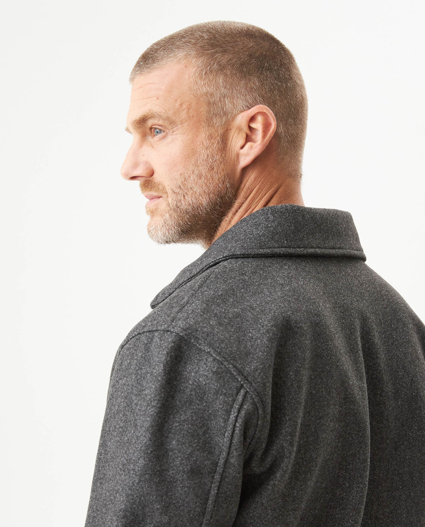 Men's Peach Touch Aviator Jacket in Polyester, Mariner - 6