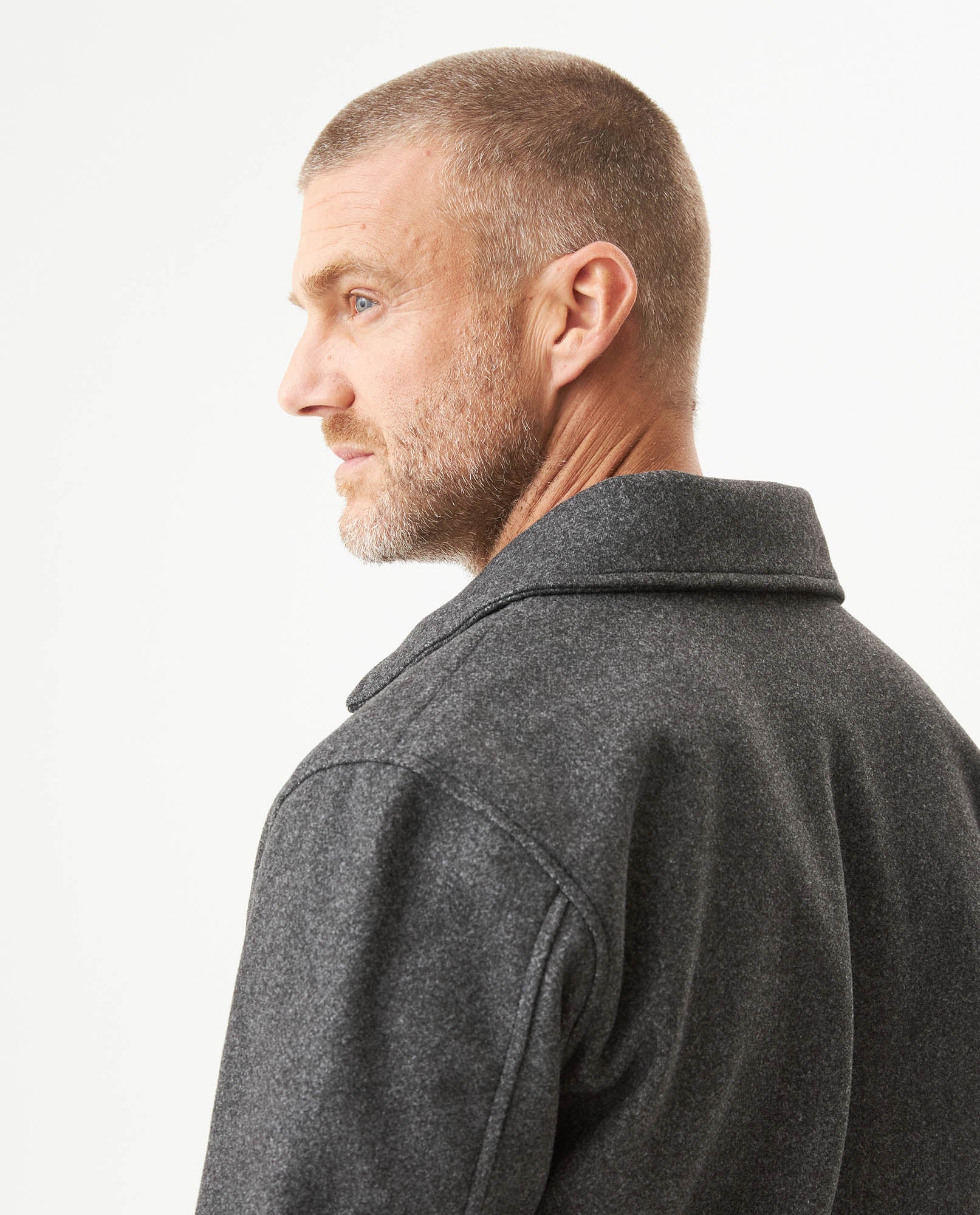 Men's Peach Touch Aviator Jacket in Polyester, Mariner - 6
