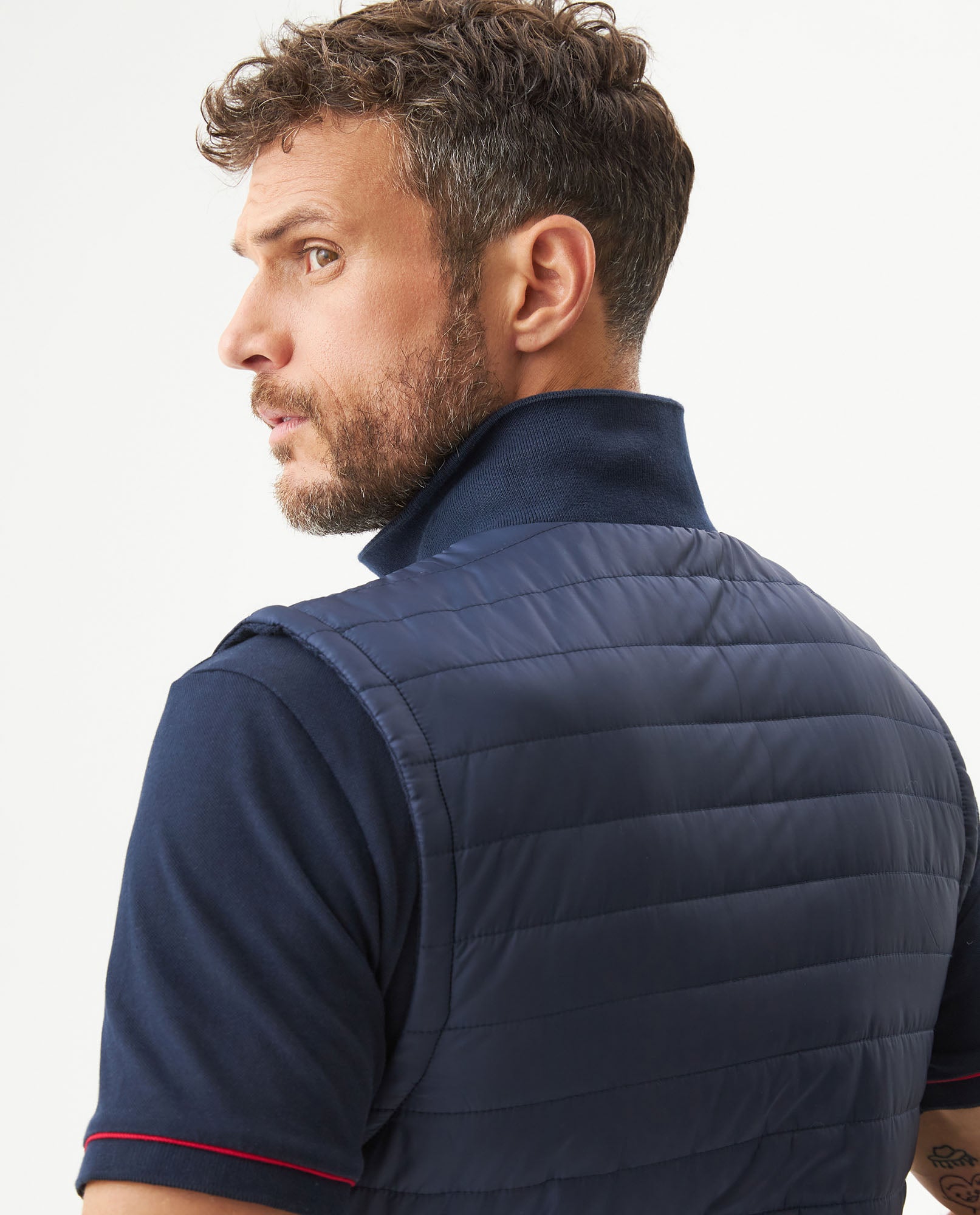 Men's Reversible Vest in Polyester-Cotton Blend, Boatyard - 6