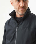 Men's Hidden Hood Smart Bomber Jacket in Polyester, Seaport - 4