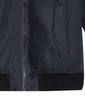Men's Hidden Hood Smart Bomber Jacket in Polyester, Seaport - 7