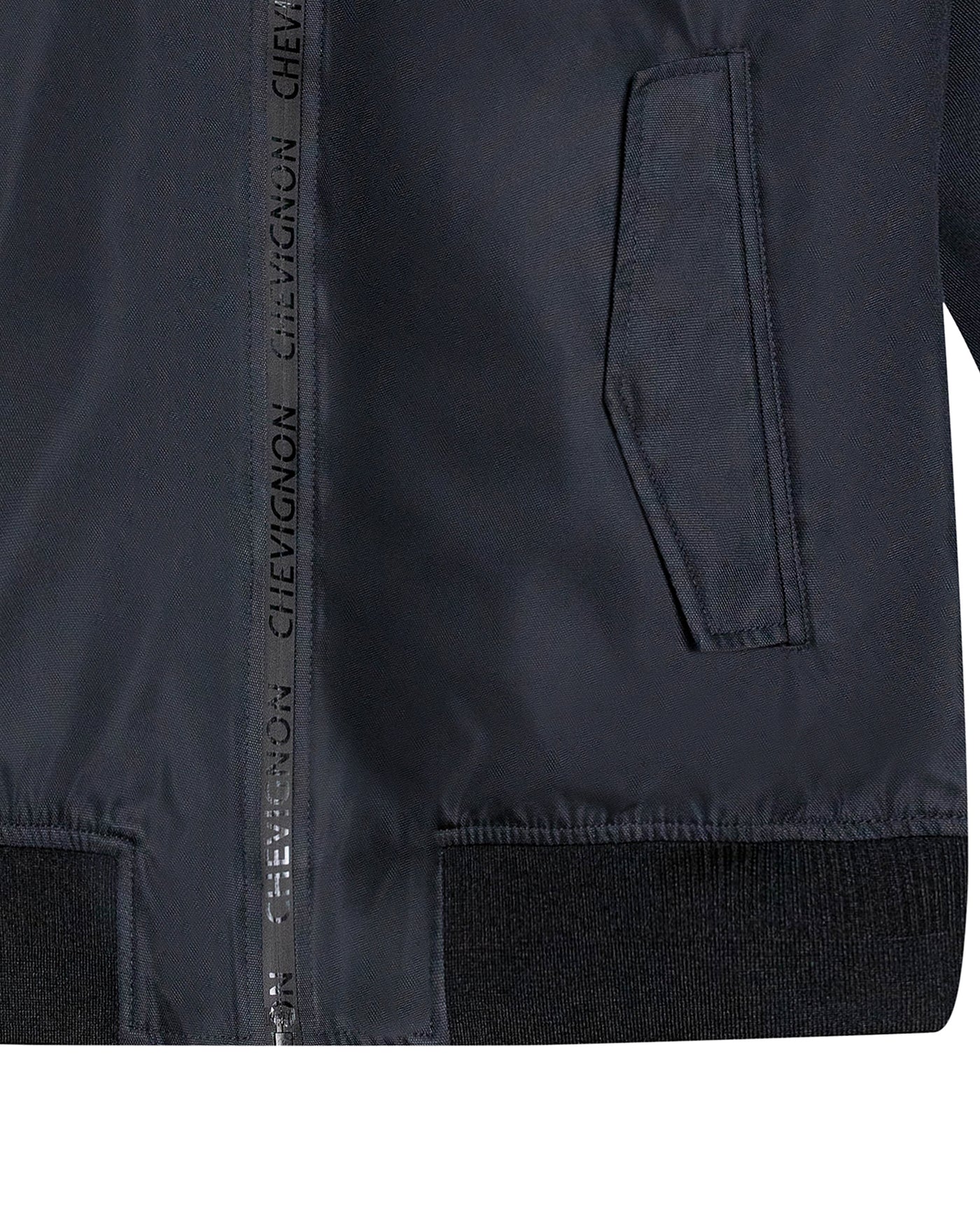 Men's Hidden Hood Smart Bomber Jacket in Polyester, Seaport - 7