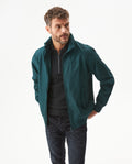 Men's Hidden Hood Smart Bomber Jacket in Polyester, Seaport - 2