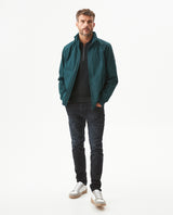 Men's Hidden Hood Smart Bomber Jacket in Polyester, Seaport - 3