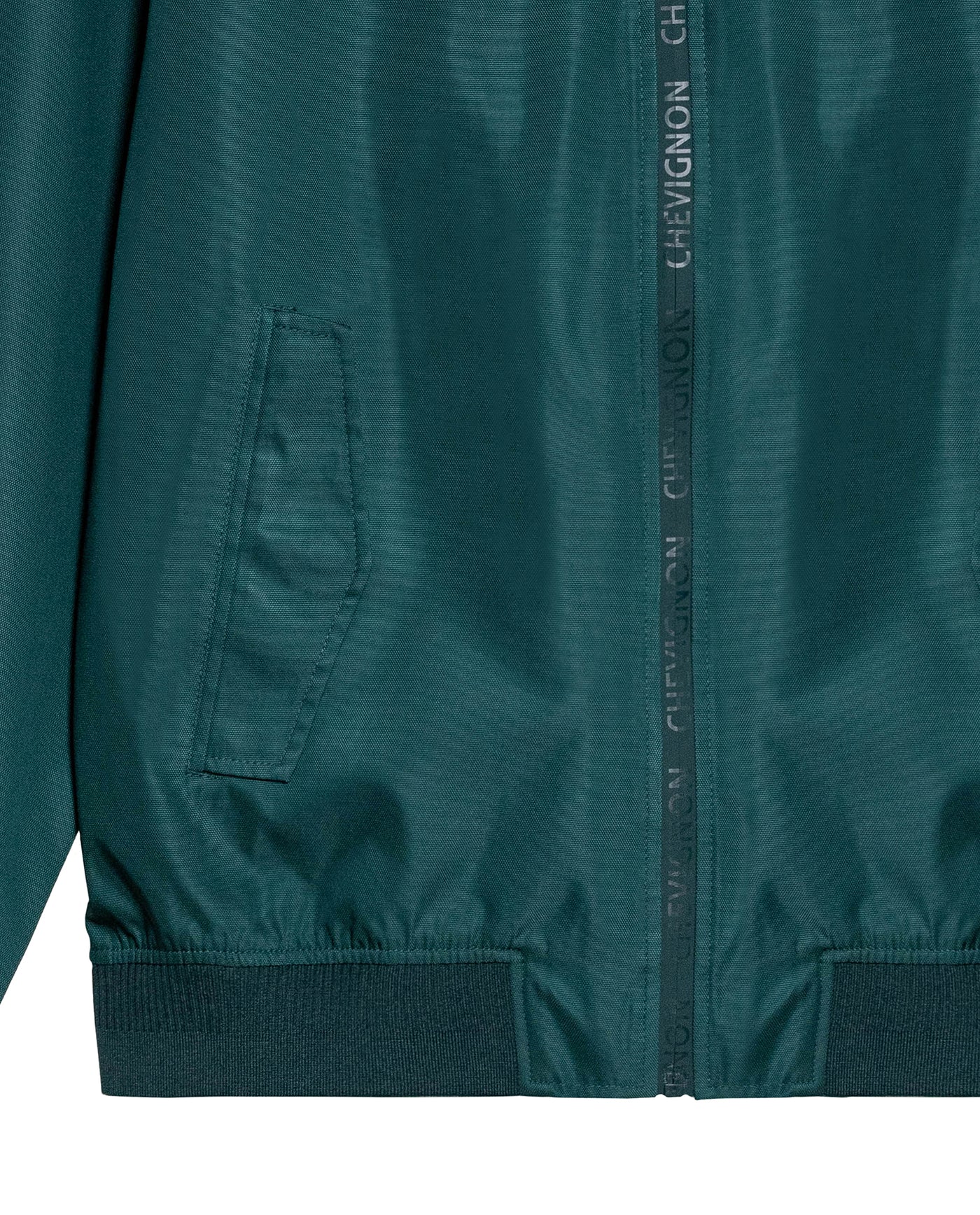 Men's Hidden Hood Smart Bomber Jacket in Polyester, Seaport - 7