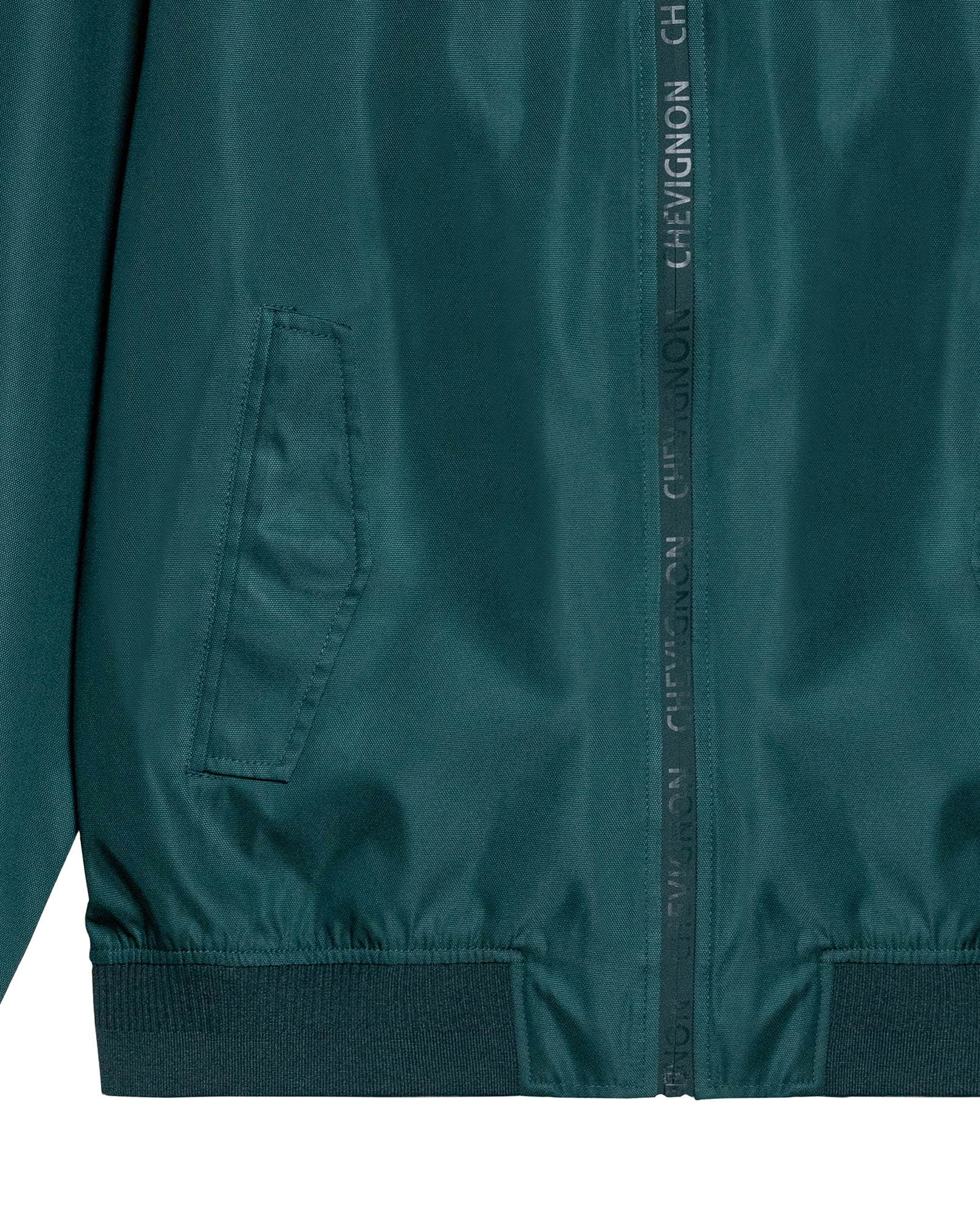 Men's Hidden Hood Smart Bomber Jacket in Polyester, Seaport - 7