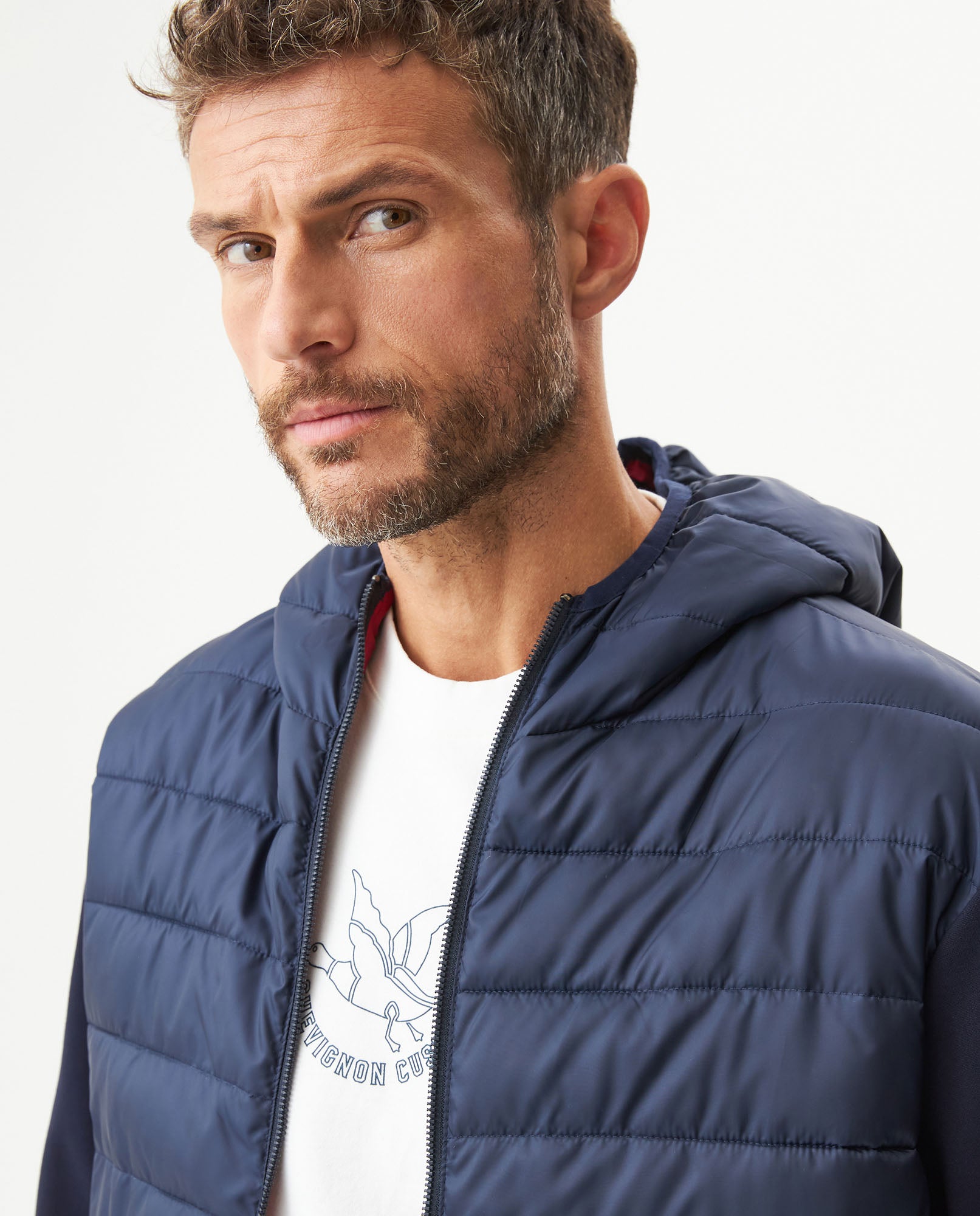Men's Hooded Bomber Jacket in Polyester, Coordinates - 4