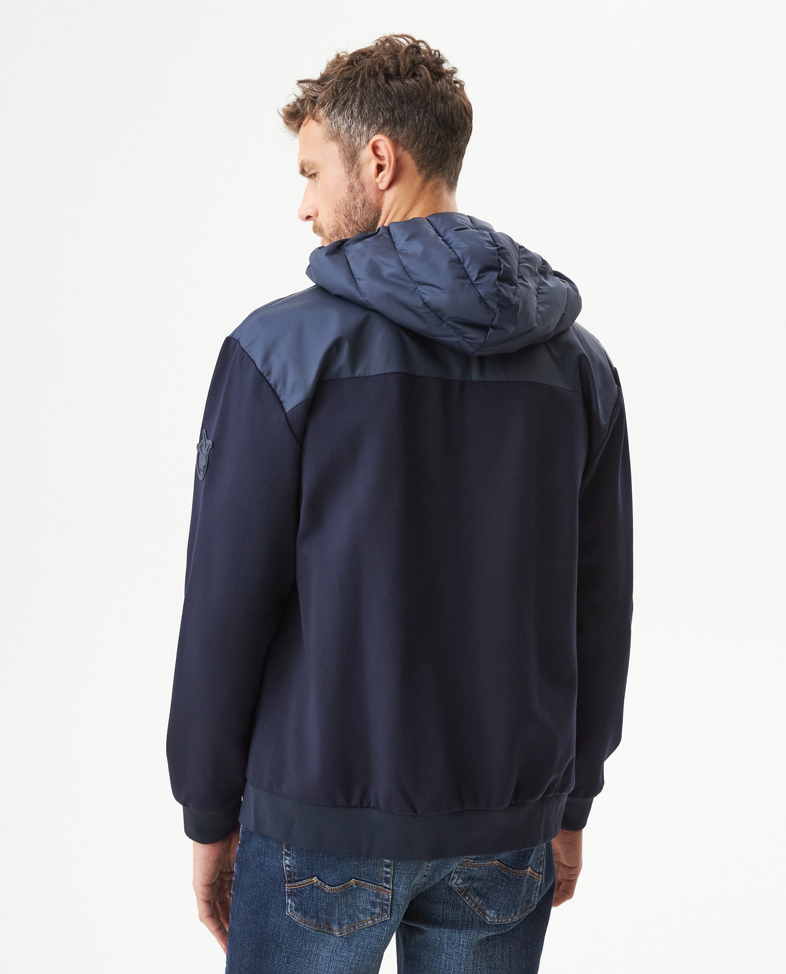 Men's Hooded Bomber Jacket in Polyester, Coordinates - 5