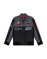 Men's Racing Aviator Jacket in Polyester-Cotton Blend - 1