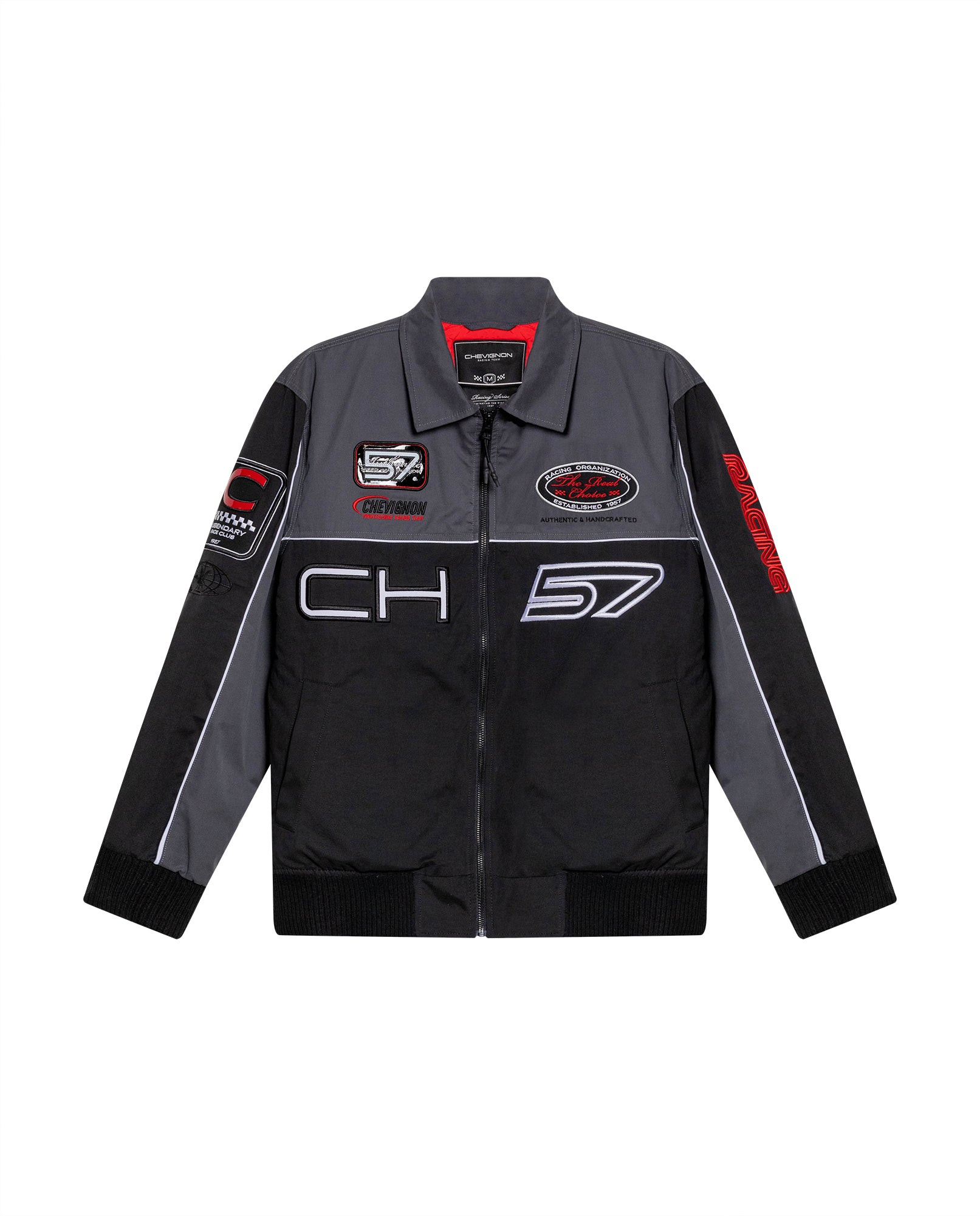 Men's Racing Aviator Jacket in Polyester-Cotton Blend - 1