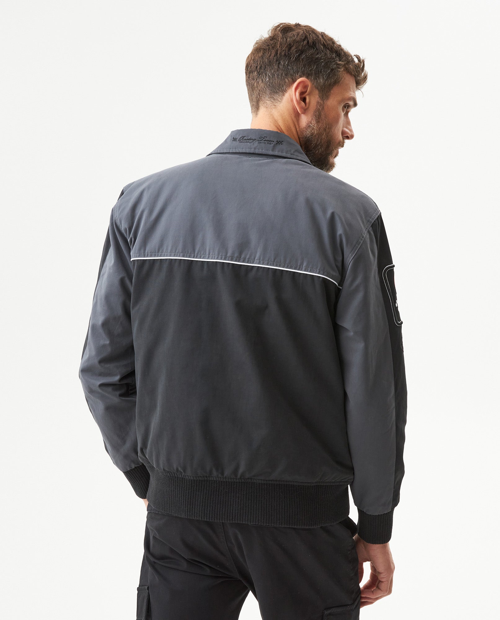 Men's Racing Aviator Jacket in Polyester-Cotton Blend - 5