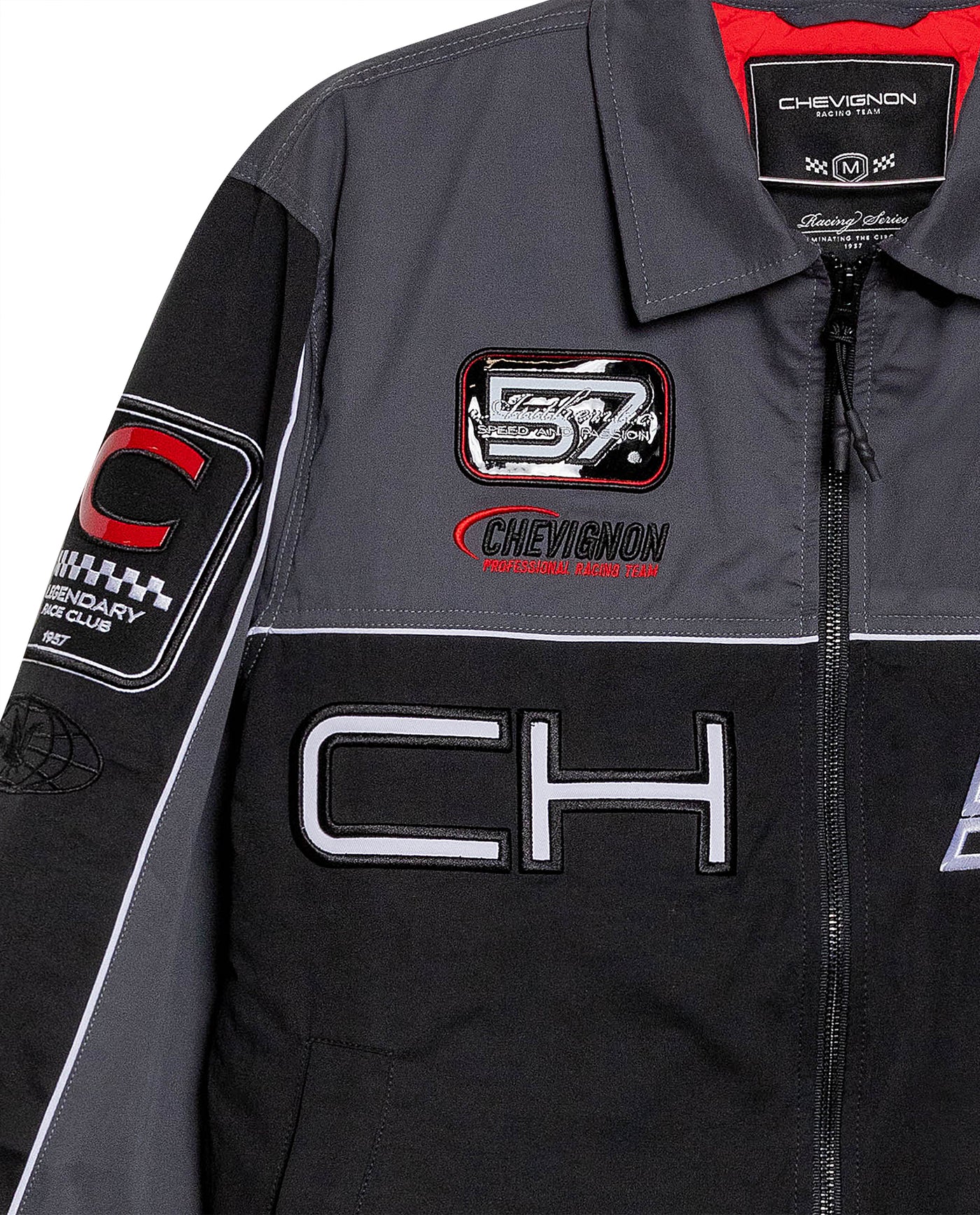 Men's Racing Aviator Jacket in Polyester-Cotton Blend - 7