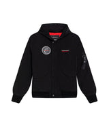 Men's Racing Bomber Jacket with Hood in Polyester - 1