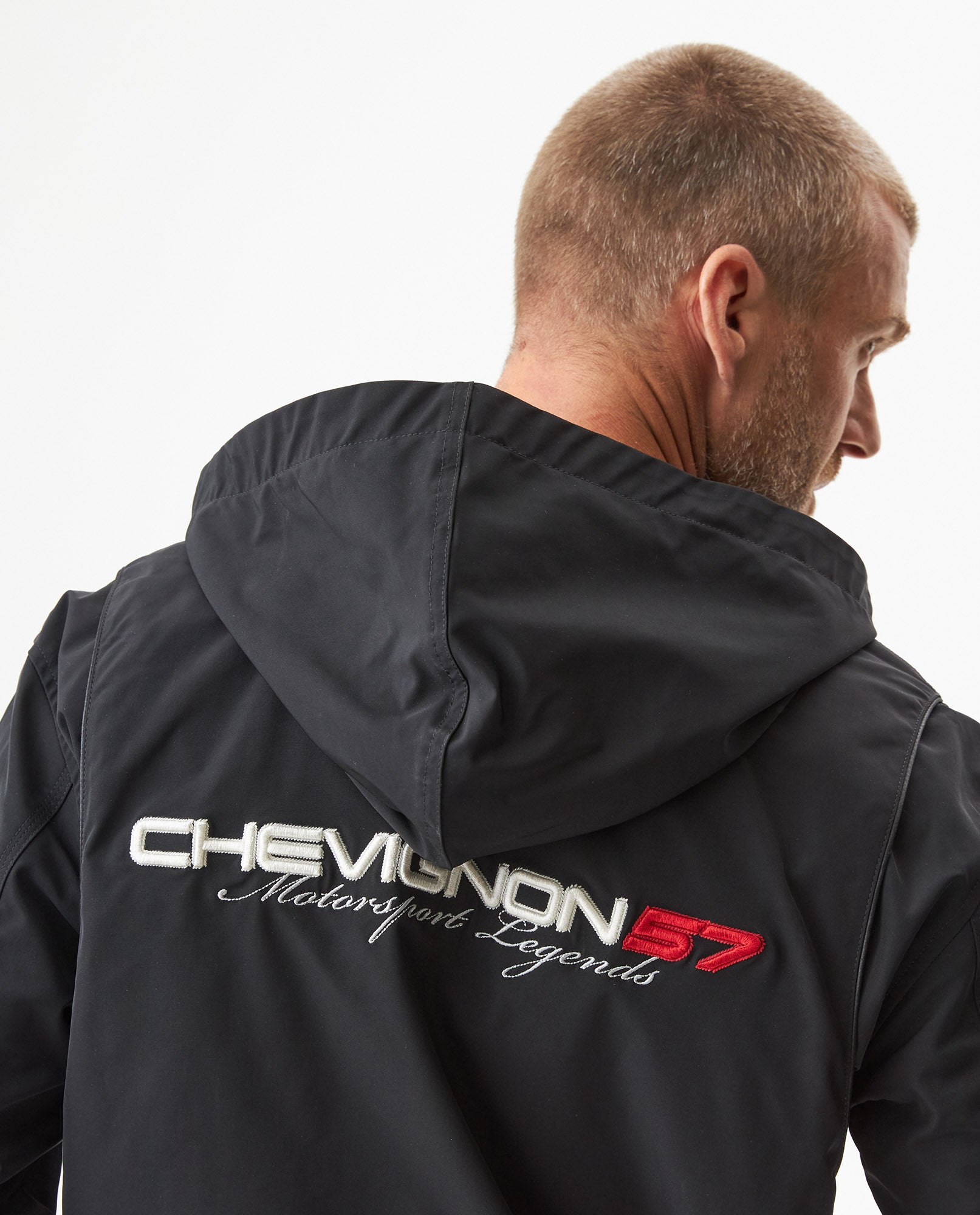 Men's Racing Bomber Jacket with Hood in Polyester - 6