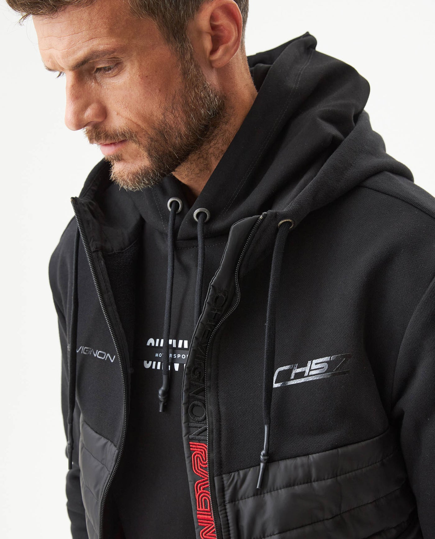 Men's Racing Quilted Jacket in Cotton-Polyester Blend - 4