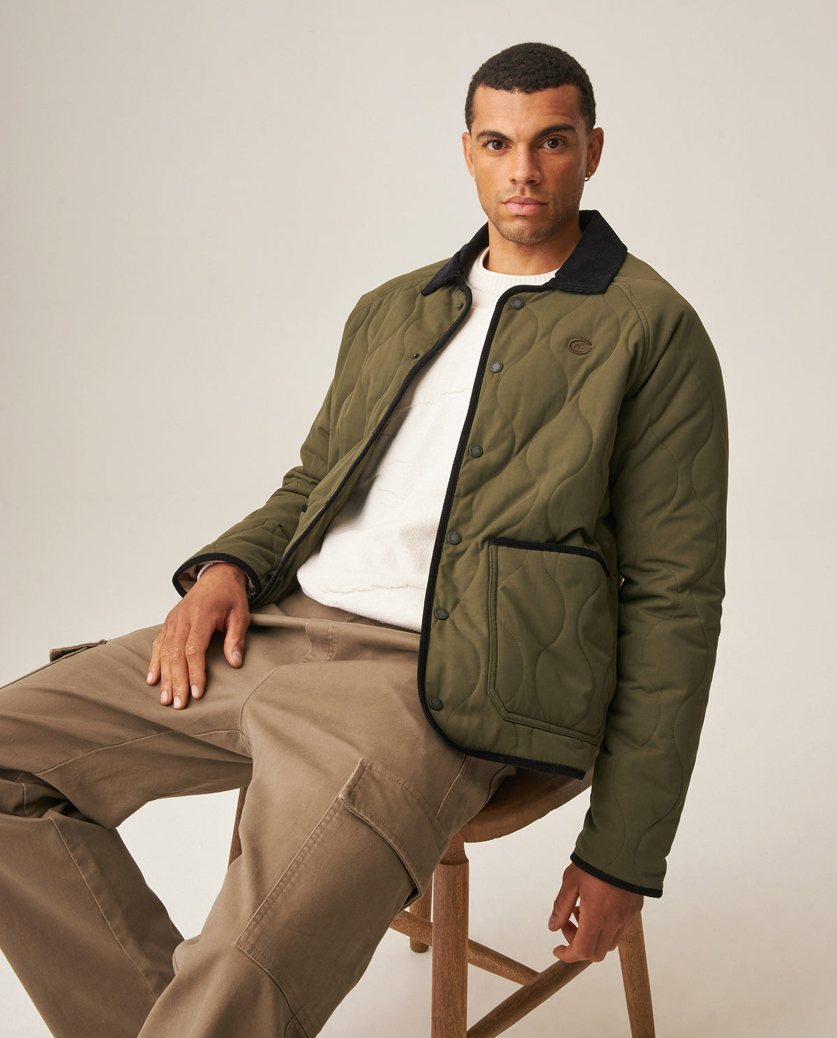 Men´s Quilted Raglan Jacket - Green 63_629H010_VER190414_0