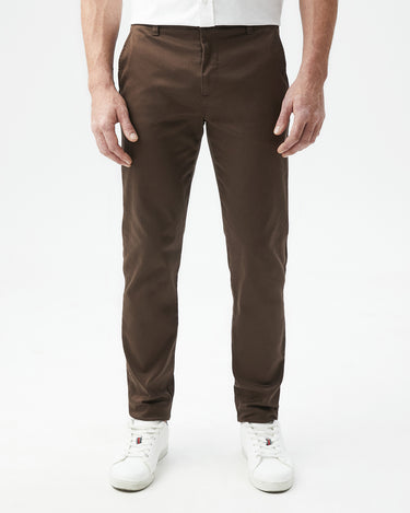 CHINOS MARRON FONCÉ COUPE REGULIÈRE