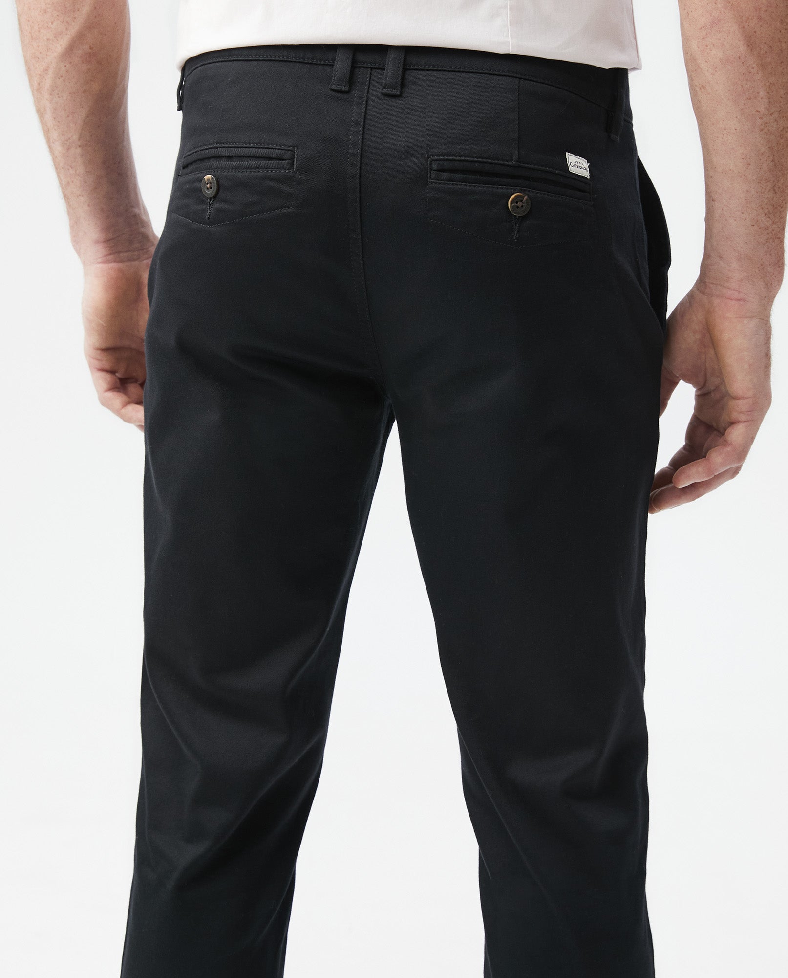 Men's Cotton Slim Chinos - Black 63_6308001_NEG194007_6