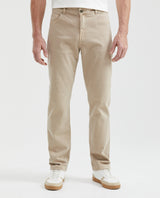 Men's 5-Pocket Regular Fit Dyed Pants Leather Label Rivets in Cotton Stretch Blend - 1