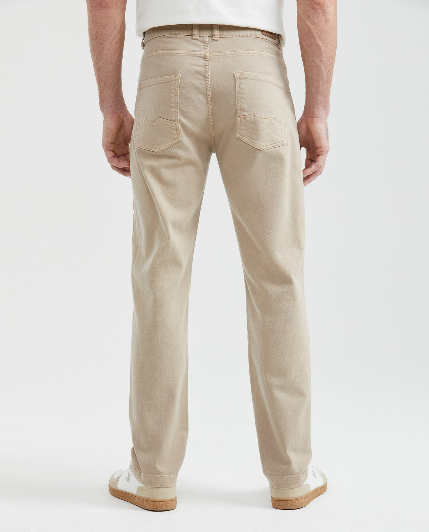 Men's Pants, Regular Fit Straight Leg - Traditional 5 Pocket Design - Gray - 4