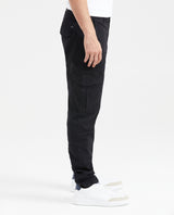Men's Regular Fit Cargo Pants Wide Leg Diagonal Pockets Cotton-Elastane - 3