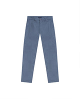 Mens Chino Pants Mid Rise Bootcut Cotton Elastane Piping Pockets Buttons Label Over Piping - Blue 63_631H000_AZU184215_0
