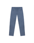 Mens Chino Pants Mid Rise Bootcut Cotton Elastane Piping Pockets Buttons Label Over Piping - Blue 63_631H000_AZU184215_5