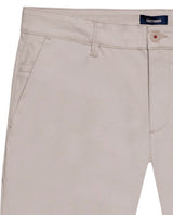 Mens Chino Pants Mid Rise Bootcut Cotton Elastane Piping Pockets Buttons Label Over Piping - Beige 63_631H000_BEI140002_8