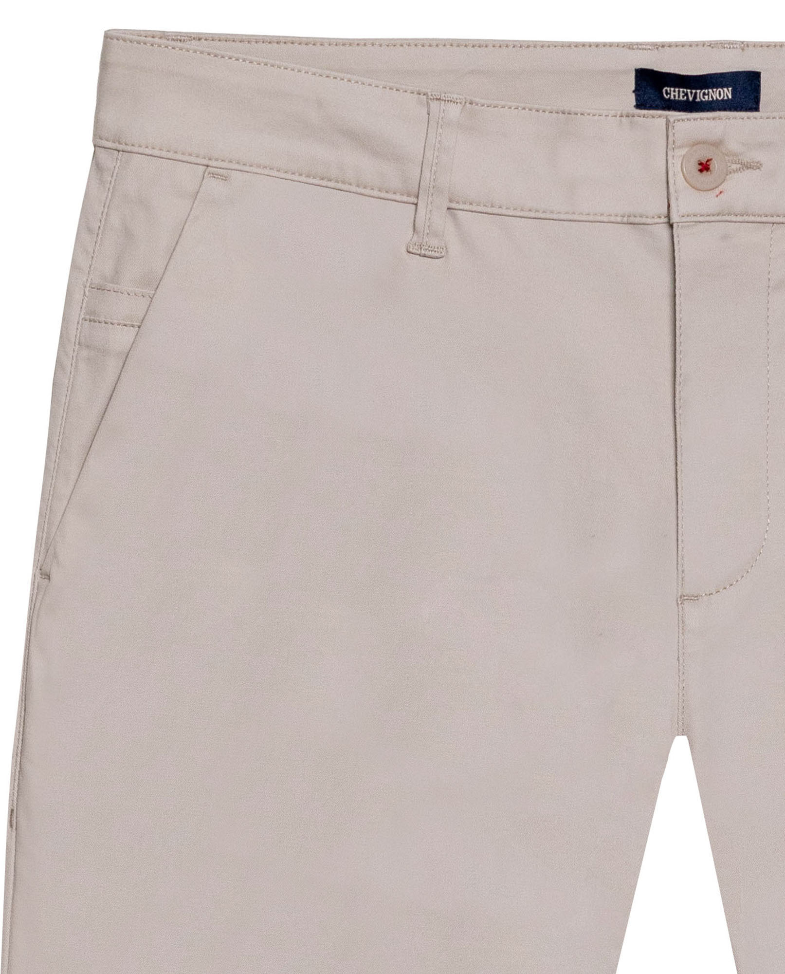 Mens Chino Pants Mid Rise Bootcut Cotton Elastane Piping Pockets Buttons Label Over Piping - Beige 63_631H000_BEI140002_8