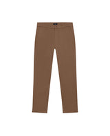 Mens Chino Pants Mid Rise Bootcut Cotton Elastane Piping Pockets Buttons Label Over Piping - Brown 63_631H000_CAF181018_3