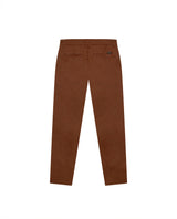 Mens Chino Pants Mid Rise Bootcut Cotton Elastane Piping Pockets Buttons Label Over Piping - Brown 63_631H000_CAF181031_5