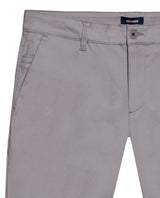 Mens Chino Pants Mid Rise Bootcut Cotton Elastane Piping Pockets Buttons Label Over Piping - Gray 63_631H000_GRI175102_3