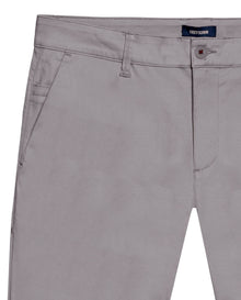Mens Chino Pants Mid Rise Bootcut Cotton Elastane Piping Pockets Buttons Label Over Piping - Gray 63_631H000_GRI175102_3