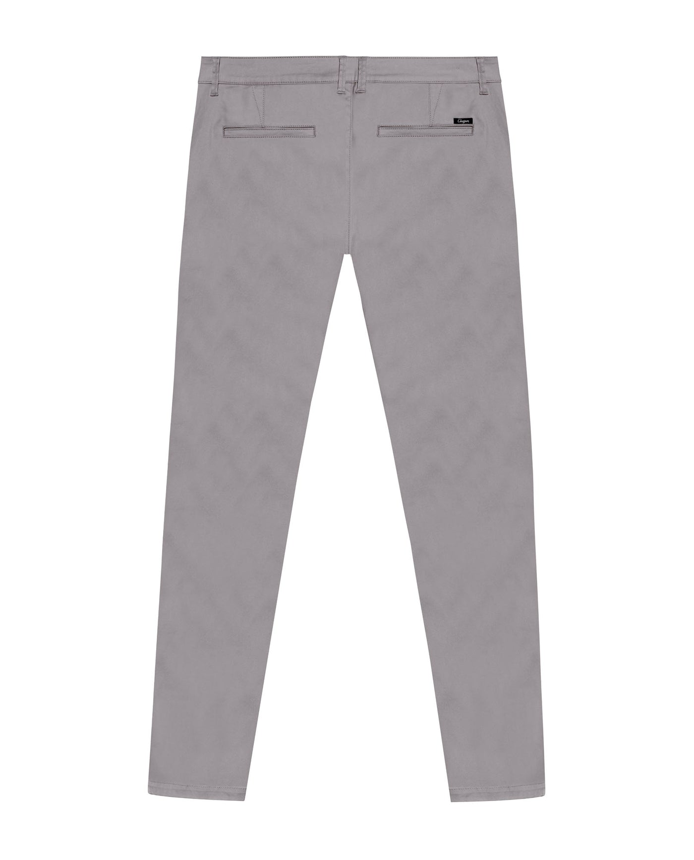 Mens Chino Pants Mid Rise Bootcut Cotton Elastane Piping Pockets Buttons Label Over Piping - Gray 63_631H000_GRI175102_5