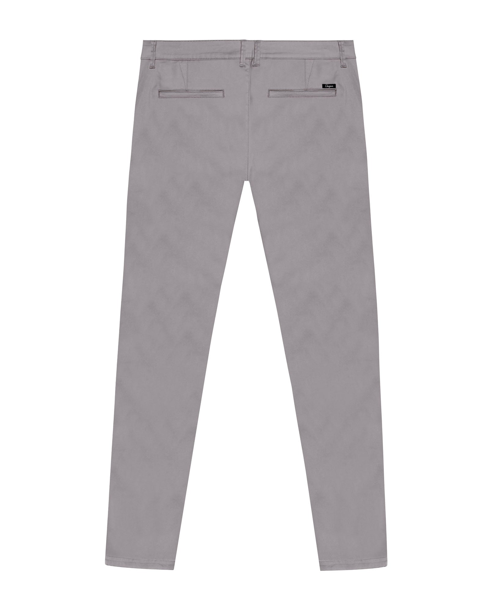 Mens Chino Pants Mid Rise Bootcut Cotton Elastane Piping Pockets Buttons Label Over Piping - Gray 63_631H000_GRI175102_5