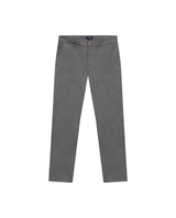 Mens Chino Pants Mid Rise Bootcut Cotton Elastane Piping Pockets Buttons Label Over Piping - Gray 63_631H000_GRI180510_3