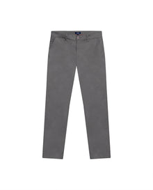 Mens Chino Pants Mid Rise Bootcut Cotton Elastane Piping Pockets Buttons Label Over Piping - Gray 63_631H000_GRI180510_3