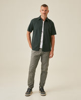 Mens Chino Pants Mid Rise Bootcut Cotton Elastane Piping Pockets Buttons Label Over Piping - Gray 63_631H000_GRI180510_4