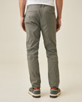 Mens Chino Pants Mid Rise Bootcut Cotton Elastane Piping Pockets Buttons Label Over Piping - Gray 63_631H000_GRI180510_6