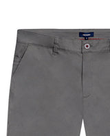 Mens Chino Pants Mid Rise Bootcut Cotton Elastane Piping Pockets Buttons Label Over Piping - Gray 63_631H000_GRI180510_8