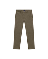 Mens Chino Pants Mid Rise Bootcut Cotton Elastane Piping Pockets Buttons Label Over Piping - Green 63_631H000_VER180515_0