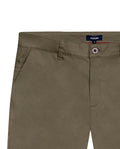 Mens Chino Pants Mid Rise Bootcut Cotton Elastane Piping Pockets Buttons Label Over Piping - Green 63_631H000_VER180515_3