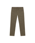Mens Chino Pants Mid Rise Bootcut Cotton Elastane Piping Pockets Buttons Label Over Piping - Green 63_631H000_VER180515_5