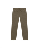 Mens Chino Pants Mid Rise Bootcut Cotton Elastane Piping Pockets Buttons Label Over Piping - Green 63_631H000_VER180515_5