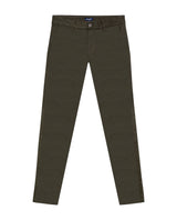 Mens Chino Pants Mid Rise Bootcut Cotton Elastane Piping Pockets Buttons Label Over Piping - Green 63_631H000_VER190414_0