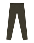 Mens Chino Pants Mid Rise Bootcut Cotton Elastane Piping Pockets Buttons Label Over Piping - Green 63_631H000_VER190414_5