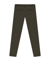 Mens Chino Pants Mid Rise Bootcut Cotton Elastane Piping Pockets Buttons Label Over Piping - Green 63_631H000_VER190414_5
