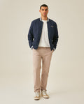 Mens Jogger Pants Mid Rise Cotton Elastane Papery Finish Cool Touch Elastic Waist Drawstring Hidden Snap - Gray 63_631H001_GRI170205_4
