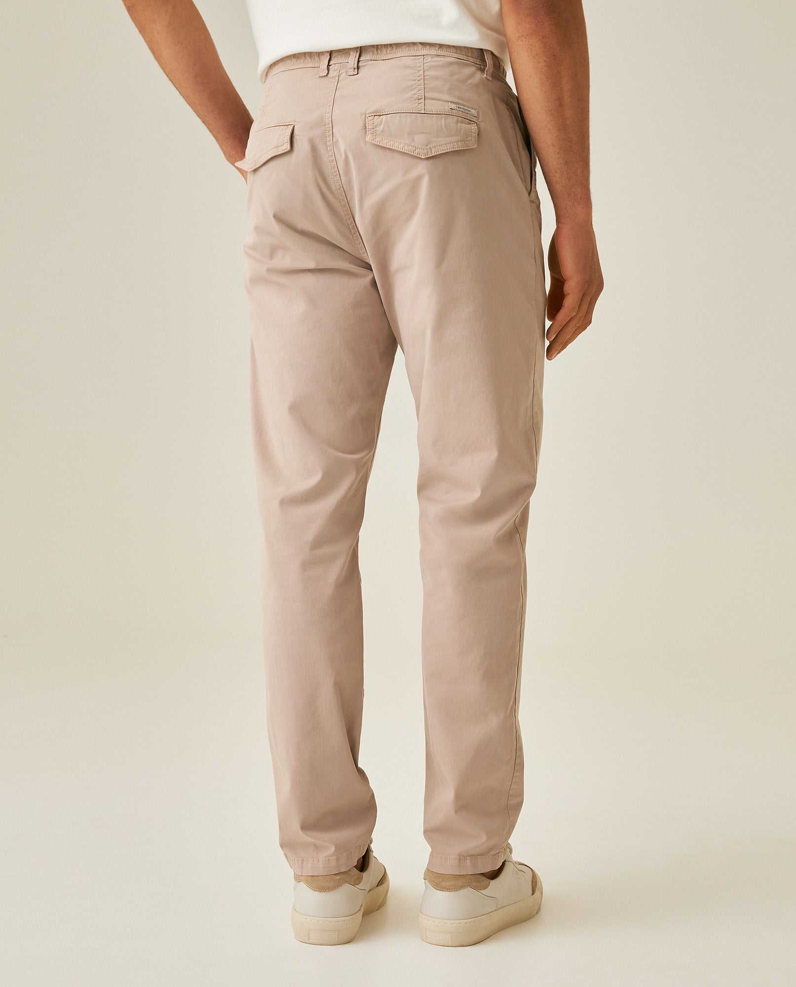 Mens Jogger Pants Mid Rise Cotton Elastane Papery Finish Cool Touch Elastic Waist Drawstring Hidden Snap - Gray 63_631H001_GRI170205_6